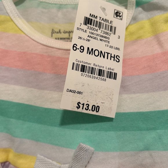 FIRST IMPRESSIONS GIRLS ANGEL WITH TOP 6-9 MONTHS - Picture 8 of 8